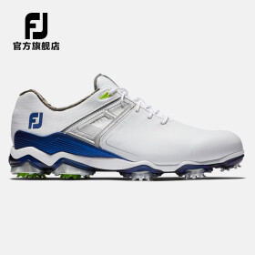 FootJoy高尔夫球鞋golf男士Tour X有钉球鞋时尚舒适缓震防滑运动F 55404-白/海军蓝(鞋带款) 9=44码