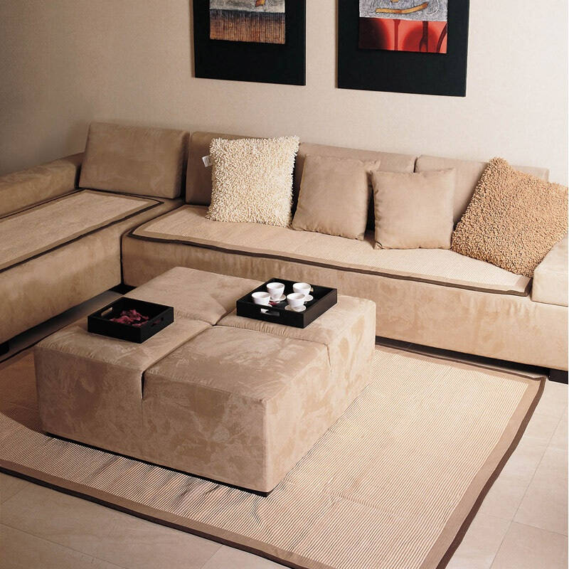 ks503超厚全棉经典系列手工编织沙发坐垫/椅垫/咖啡色