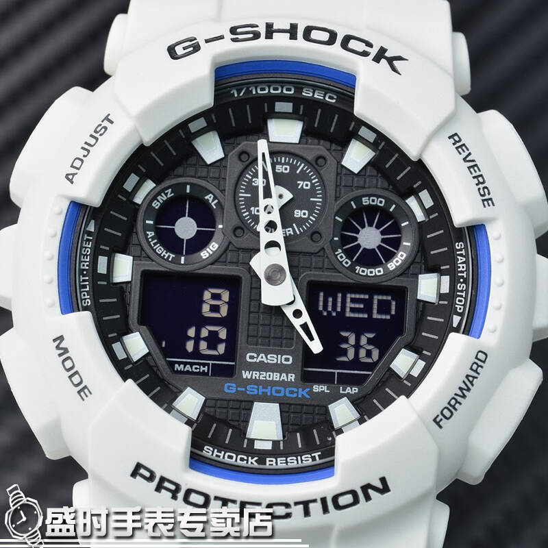 行货casio卡西欧g-shock大表盘双显男手表ga-100b-7a中文说明书现货