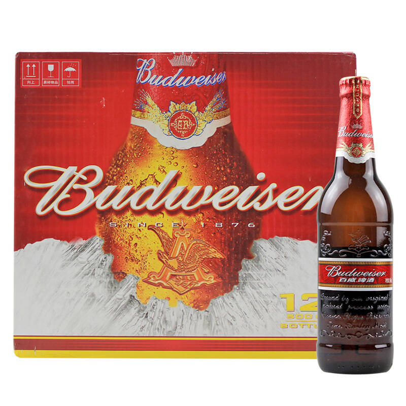 budweiser 百威啤酒9.7度500ml*12瓶 限北京地区购买