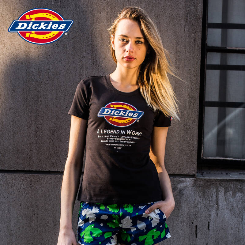 dickies t恤 女 短袖情侣装 经典修身体恤932067 8103