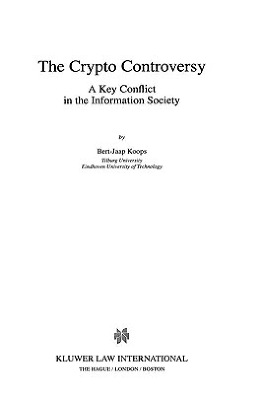 【预订】the crypto controversy: a key conflict