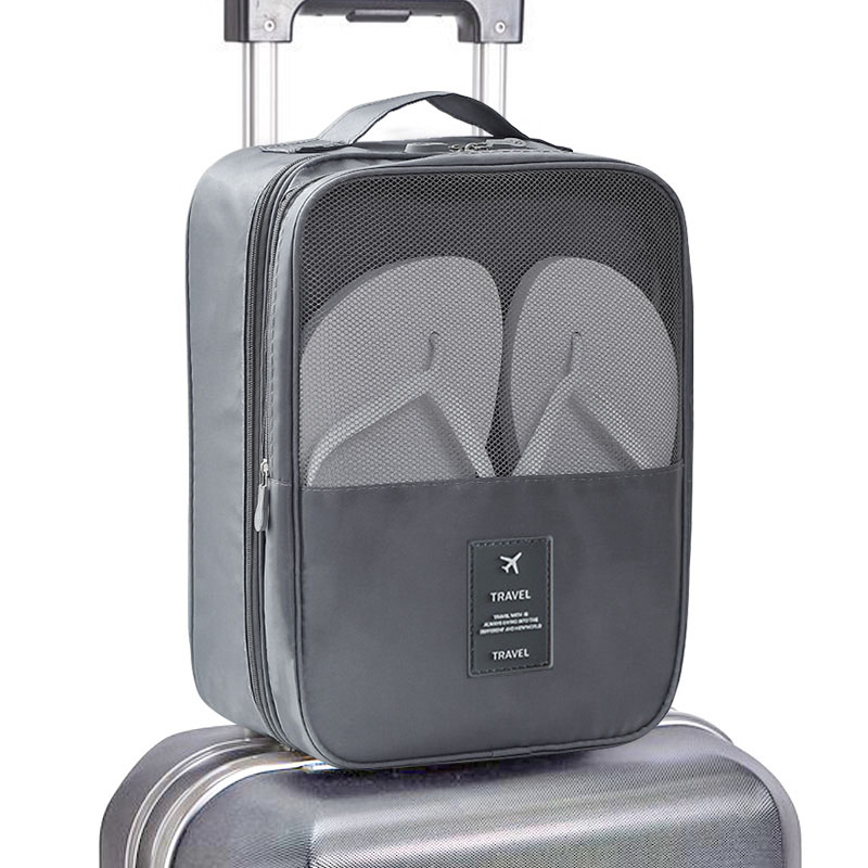 川诺 鞋包 3303 可套拉杆箱手提式旅行鞋盒便携鞋子整理收纳袋 灰色 