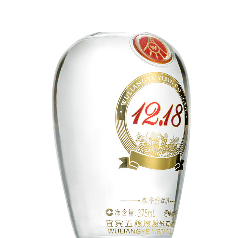 五粮液 wuliangye 五粮液 1218浓香型白酒 52度 375ml