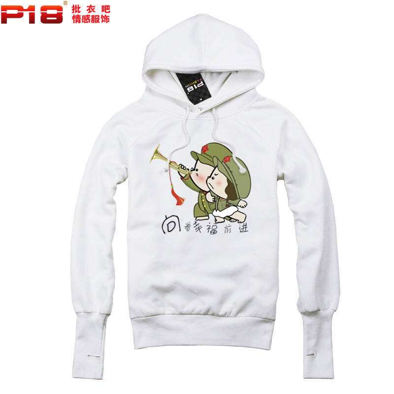 p18 2014韩版新款卡通女帽衫加厚连帽短款抓