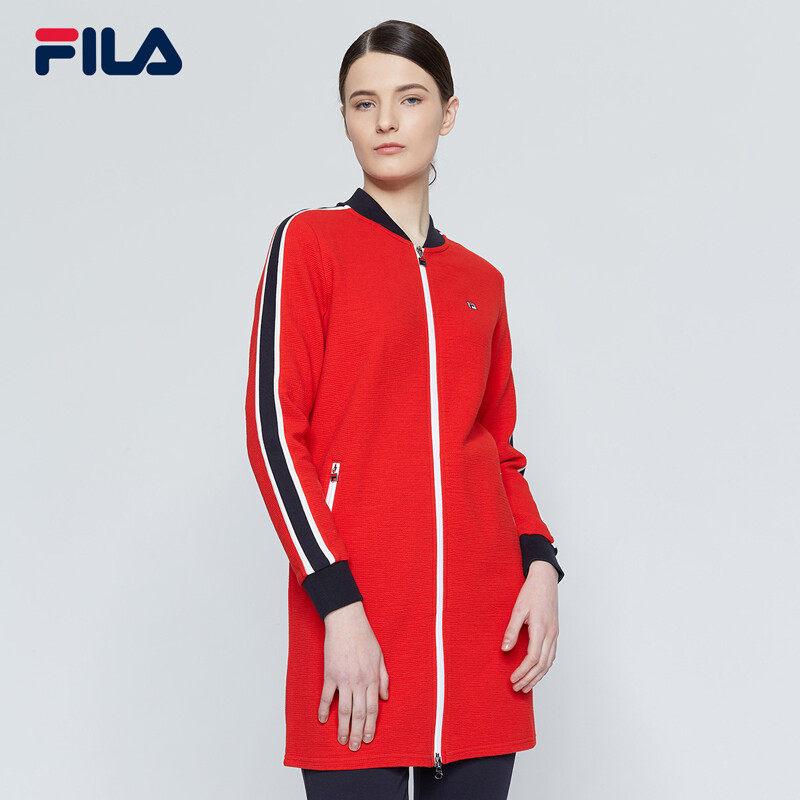 fila(斐乐)2018 w系列 女外套女装春季新款中长款立领