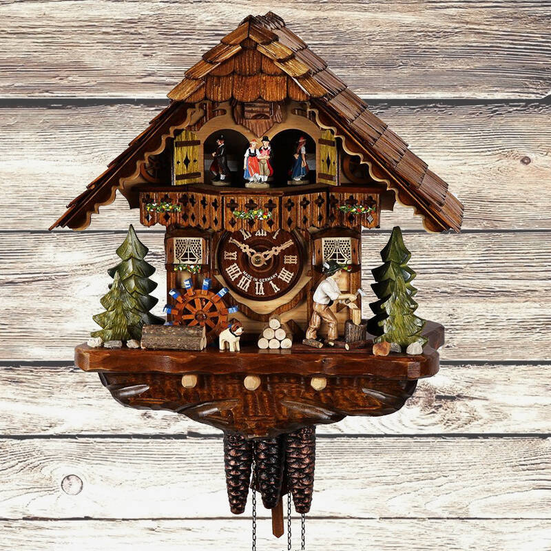 德国赫卡斯 黑森林布谷鸟钟咕咕钟 机械钟挂钟表客厅时尚创 3702/ ex