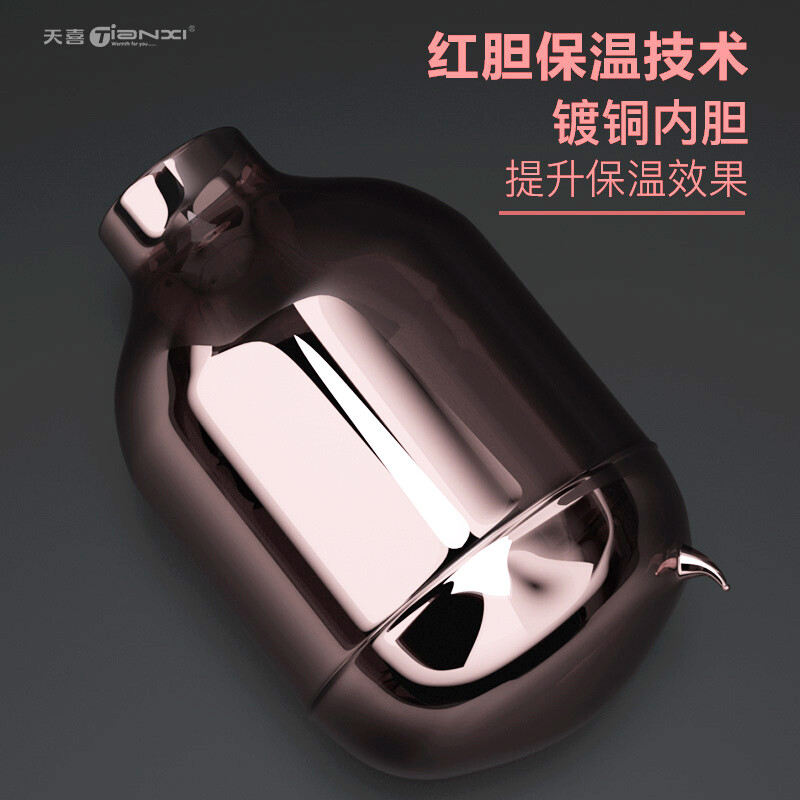 咖啡壶家用红胆保温瓶户外热水瓶旅行暖壶大容量玻璃内胆1