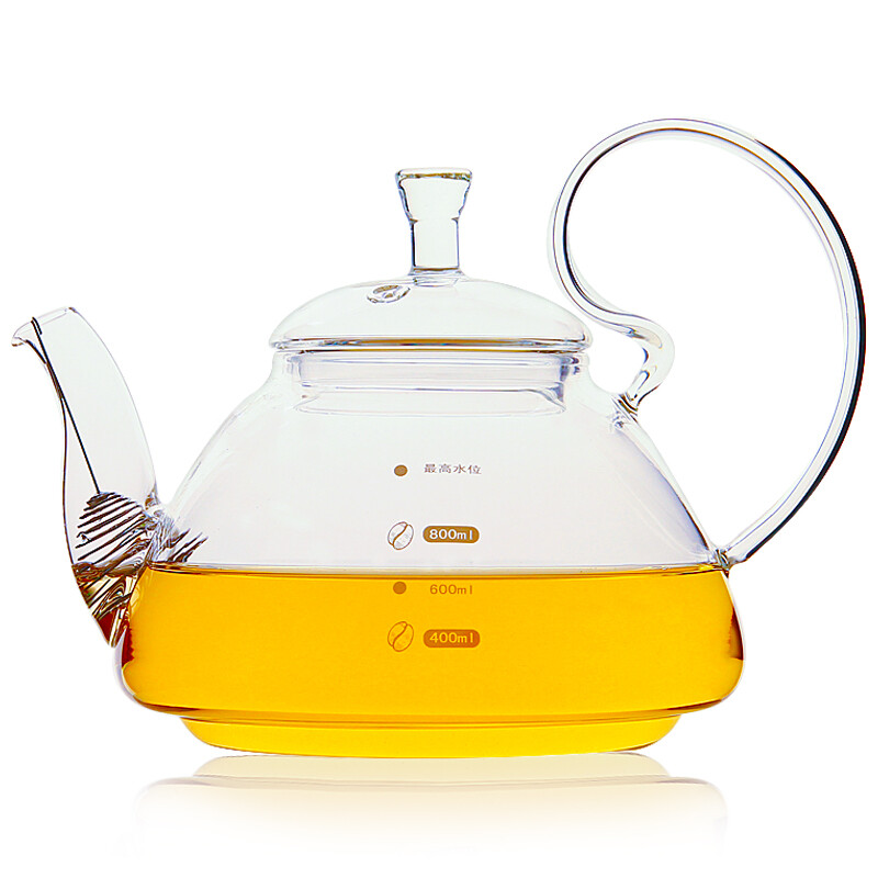 金熊 1.1l仙逸壶直煮茶壶高硼硅玻璃飘逸壶 电陶炉适用