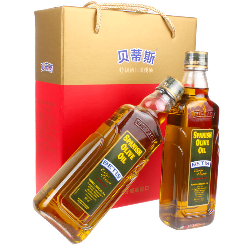 贝蒂斯betis特级初榨橄榄油礼盒750ml*2双支!