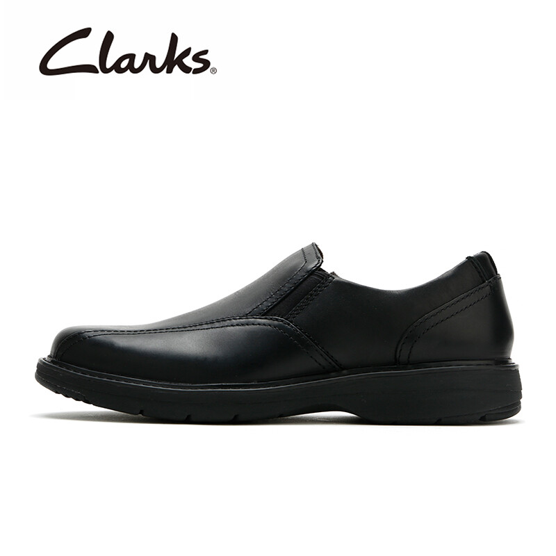 clarks男鞋 库什便鞋 休闲男士皮鞋 cushox step 黑色 41.5*2个