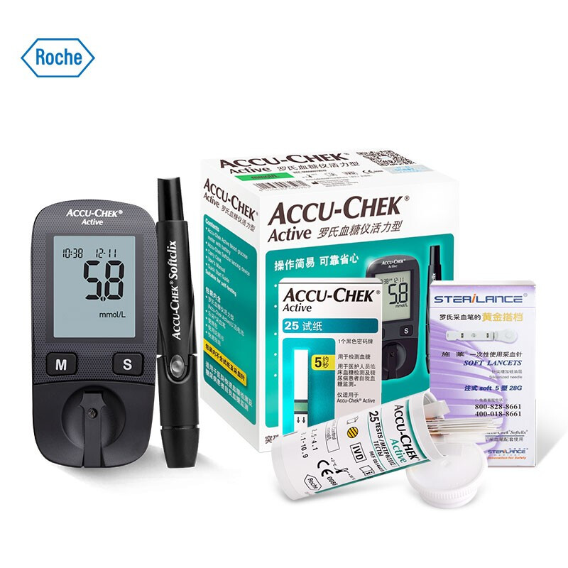 罗氏全活力型(25片试纸)血糖仪图片