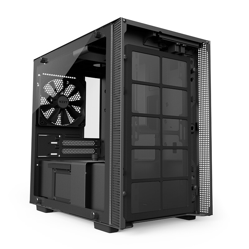 恩杰nzxt h200i 纯黑 diy智能mini-itx机箱