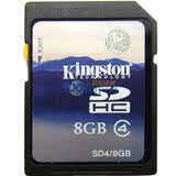 ��ʿ�٣�Kingston��8GB class4 SD�洢����SD4/8GB��
