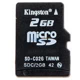 ��ʿ�٣�Kingston��2G TF(MicroSD)�洢����SDC/2GBSP��