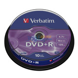������Verbatim��DVD+R 16�� 4.7G ������ϵ�� 10ƬͰװ ��¼��