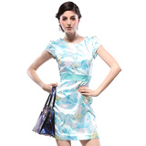 ��ϫ Maxchic 2012�´����¿�Ůװȹ��ӡ����������ȹ X-43092C11M ��ɫ M