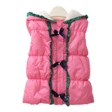 秋款童装 <em>儿童</em>有帽背心棉衣女童韩版 2013<em>儿童</em>