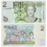 大洋洲-全新UNC斐济纸币2007-12年版 英女王伊丽莎白二世收藏套装 2元 P-109b 单张