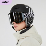 酷峰（kufun） 滑雪头盔雪盔雪镜盔镜一体女男儿童专业单板双板安全帽装备式 十有八九（无雪镜） M码 (头围55-57cm)