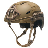 战术兵 FMA洛威迅战术头盔新款美式海豹跳伞降款护目镜面具套装 沙色单头盔
