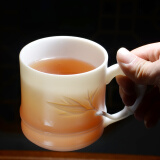 木语瓷缘 德化白瓷主人杯单杯茶杯茶水分离个人杯水杯陶瓷办公茶杯家用 德化白瓷-竹节办公杯小号280ML