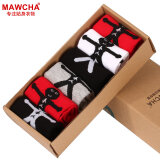 Mawcha 6双装男士短袜舒适男棉袜保暖透气毛圈袜 混色四季薄款6双