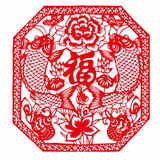 
                                        个性一百 春到福到 福春剪纸窗花贴商场店铺装饰橱窗玻璃贴客厅装饰画节日布置墙贴纸个性定制 红色 宽100CM                