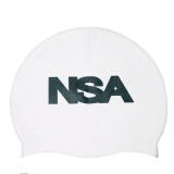 NSA 高弹硅胶泳帽 硅胶帽 弹性大 防水游泳帽 硅胶皮游泳帽 白色