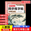 初中语文同步练字帖七年级上册（定制版）初中生专用中学生每日一练