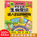 学生必背生物常识 疯狂的生物课 迷人的动物植物 彩绘插图版中小学生课外知识读物