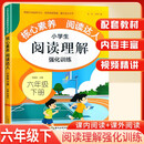 定制版 小学生阅读理解强化训练六年级下册 小学生核心素养阅读达人同步阅读理解课外阅读课内阅读专项强化训练阅读强化训练题练习册答题公式法答题技巧答题模版同步练习册