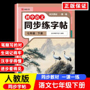 初中语文同步练字帖七年级下册（定制版）初中生专用中学生每日一练