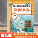 语文规范字书写字帖同步字帖蒙纸版七年级下册RJ（定制版）语文同步课本每日一练