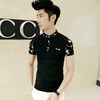 可2014 夏装新款男士短袖POLO衫 男装 <em>黑色</em> L
