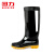 回力雨鞋男士款时尚雨靴户外防水不易滑耐磨HL8075高筒黑色42码