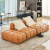 斯帝罗兰2024年新品真皮沙发模块化组合皮布结合大小户型客厅沙发 2.78m焦糖色双向坐全皮