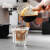 Bincoo咖啡小奶盅玻璃带木把手意式浓缩盎司杯咖啡液萃迷你取量杯 云朵奶盅180ml【透明色】
