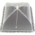 南若萤 白色长方形防尘盖菜罩大号可折叠家用透明食物餐桌防苍蝇遮剩菜罩 纯白色正方形48x48cm