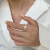 CHOMEL KINSEY韩国V型珍珠戒指女小众设计开口食指戒时尚个性情人节生日礼物 V珍珠开口戒 可调节