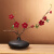 新中式仿真花创意花瓶绿植插花日式茶室茶几禅意摆件桌面假花装饰 白花瓶+发泡枝绿叶套装