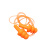 劳保佳 硅胶带绳耳塞 防噪音圣诞树型硅胶耳塞(带线) 硅胶pvc绳-橙色 10付 独立方盒装