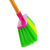 曦巢 硬毛扫把塑料木杆扫把扫帚学校物业办公工厂环卫清洁加大扫把 绿粉色