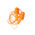劳保佳 硅胶带绳耳塞 防噪音圣诞树型硅胶耳塞(带线) 硅胶pvc绳-橙色 10付 独立方盒装
