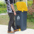 启麓QL-L24脚踏垃圾桶、大号多规格加厚户外环卫塑料垃圾桶，商用酒店办公分类翻盖垃圾桶 黄色 45L