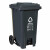 兰诗（LAUTEE）LJT2215 灰色分类脚踏100L垃圾桶 大号垃圾桶