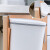 纳仕德 多功能壁挂式垃圾桶 卫生间悬挂垃圾桶 9升白色-无盖+挂钩+无痕贴