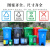 大号平口垃圾分类垃圾袋一次性可降解加大社区物业四色厨余塑料袋 绿色厨余垃圾80*90(50只) 加厚