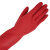 海斯迪克 加厚乳胶手套 洗衣洗碗清洁手套红色38cm长 M 10双 