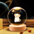 巫记3D内雕发光水晶球卧室办公室桌面摆件创意玻璃球摆件送女朋友礼物 林深见鹿  8CM球+圆木底座